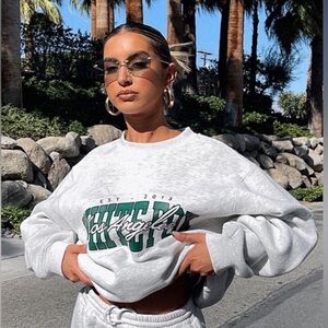 BOGO White Fox Boutique Los Angeles Varsity Crewneck Sweatshirt